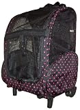 Wheeled Pet Carrier - Raspberry Polka Dot