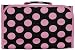 Black & Pink Polka Dot Hanging Cosmetic Bag