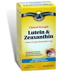 Spring Valley - Lutein 25 mg & Zeaxanthin 5 mg, Clinical Strength, 30 Softgels picture Spring Valley - Lutein 25 mg & Zeaxanthin 5 mg, Clinical Strength, 30 Softgels picture
