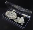 Wedding Ceremonial Arras, or 13-silver plated Coins, with Silver Plated Treasure Box and Case: Imported and Hand-Made