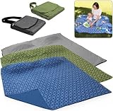 Waterproof Picnic Blanket w/ Built-In Inflatable Pillows - 57x57