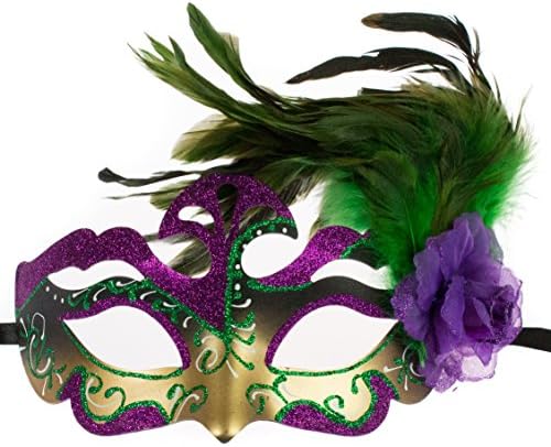 Bourbon Eye Mask with Feather