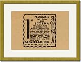 Gold Framed/Matted Print 17x23, Psoriasis, Fish Scales, and Eczema - CURED - $1.00