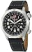 Stainless Steel Airboss Automatic GMT Black Dial Leather Strap