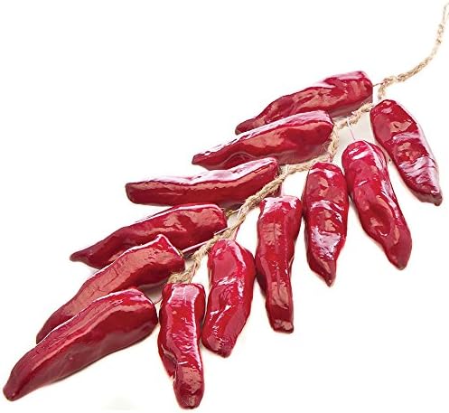 Faux Red Peppers on a String, 24"L