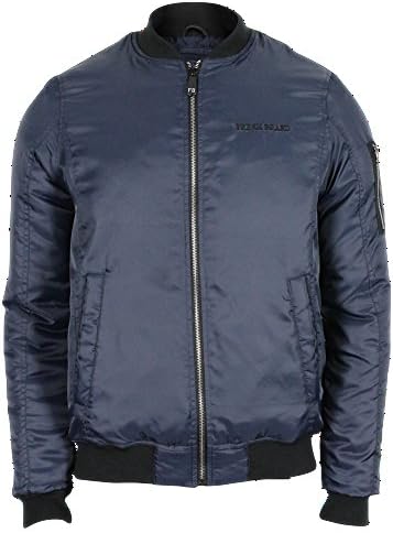 Fresh Brand Mens Casual Lightweight Bomber / Flight Jacket (Medium, Navy)