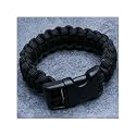 Para-Cord Survival Bracelet "Black" 9 Inch