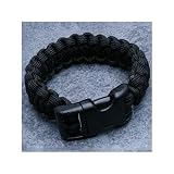 Para-Cord Survival Bracelet "Black" 7 Inch
