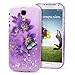 Fosmon DURA Series Design TPU Protective Skin Case for Samsung Galaxy S4 / S IV (Purple Flower)