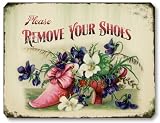 Item 1705 Vintage Victorian Style Remove Shoes Sign