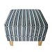 Premier Housewares Arlington Chenille Stripe Footstool, Teal