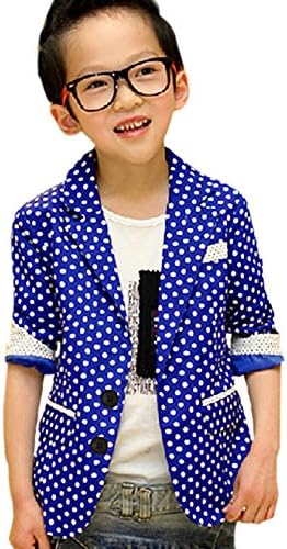 Honboo Baby Boys Polka Dot Suit Jackets Casual Lapel Blazer