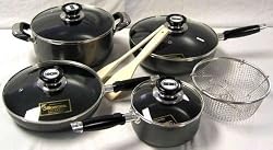 CONCORD 11-Piece Heavy Gauge Non-Stick Cookware Set