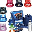 HERLITZ Schulranzen MIDI MEGA 6 TEILE Set Ranzen HOTWHEELS III HOLIN HEAT DUNKELBLAU + Yoshi