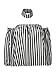 Blooming Jelly Women's Puff Sleeve Off The Shoulder Striped Shirt Tops XL