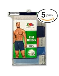 Apparel: Fruit of the Loom Mens 5Pack Knit Boxer Shorts Boxers Cotton Underwear L