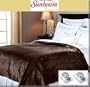 $200 SUNBEAM 'Luxury Microplush' Heated Heating Electric Blanket ~QUEEN~ Walnut