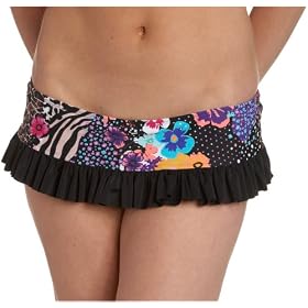 Jessica Simpson Women's Floral Mix And Match String Bikini Bottom