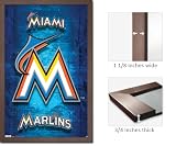 Slate Framed Miami Marlins Logo Poster 5699