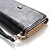 ATC Masione(TM) Multifunctional Coin Purse Wrist Bag Handbag Envelope Wallet Pouch Case for iphone 4 4S 5 Samsung Galaxy S4 S3 N7100 HTC ONE M7 Smart Phone with free Stylus Pen (Black)