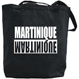 Canvas Tote Bag Black  Martinique Negative  Country