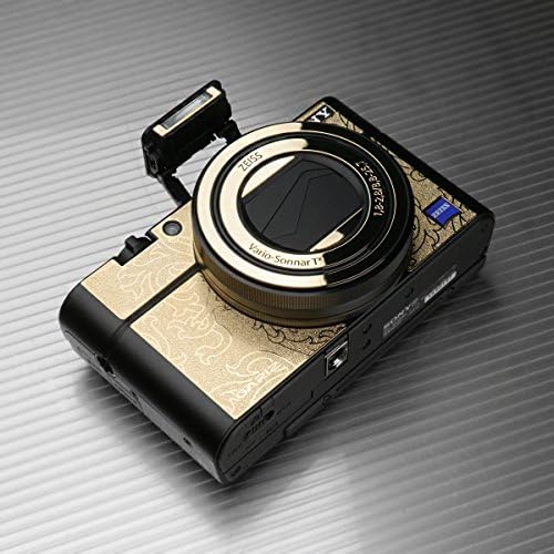 Gariz Metal Skin Sticker for Sony RX100III RX100IV MS-RX100M3FG, Flora Gold
