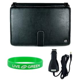 ASUS Eee PC 1000 10-Inch Netbook Executive Leather Case and Car Charger