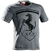 Neues graues PUMA FERRARI T-Shirt mit großem FERRARI SCUDETTO Aufdruck Formel 1 Fernando Alonso Superpreis, L