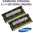 Samsung 8GB Dual Channel Kit (2x 4GB, 204 pin, DDR3-1066, PC3-8500, SO-DIMM) inkl. MwSt Rechnung