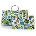 Murval of Paris Canvas Tote Handbag - Blue Vintage Flowers Large Tote!