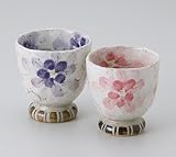 彩花湯呑（大・小セット）　　【千茶 美濃焼】