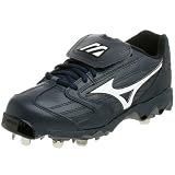 Mizuno Men's 9-Spike Classic Low G4 Cleat,Navy/White,8 M