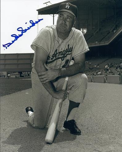 Duke Snider Autographed/Hand Signed Brooklyn Dodgers 8x10 Photo - 2x World Series Champion
