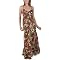 Juniors' Mossimo Supply Co. Spaghetti Strap Tiered Dress - Brown Floral Print