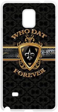 Atnee Elegant Noble Black Damasks New-Orleans Saints Skin Sleeve Cover for Phone Samsung Galaxy Note 4 (Laser Technology)