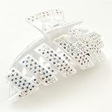 Signac White Crystal - Cubitas Avignon Collection (Made in France, Swarovski Crystals, Claw Clip)