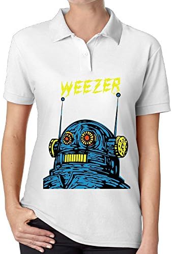 KIYOMM Women's Rock Weezer Polo Tshirts White