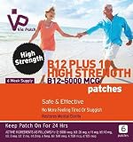 Vie Patch - VITAMIN B12 PLUS 10 - HIGH STRENGTH - B12 - 5000 MCG. 6 Patches. No More Feeling Tired Or Sluggish. 100% Natural. 6 Weeks Supply