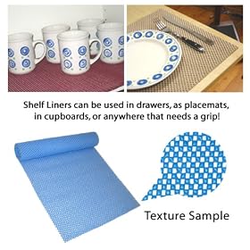 4 Pack 2200 Series Shelf Liner Blue by Cleverbrand