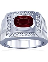 18K White Gold Cushion Cut Ruby Solitaire Ring (GIA Certificate)