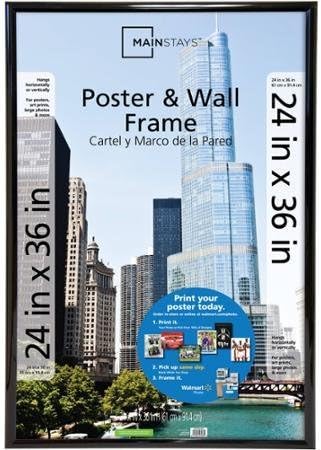 Classic Styles Mainstays Decor 24x36 Trendsetter Poster &amp; Picture Frame, Black