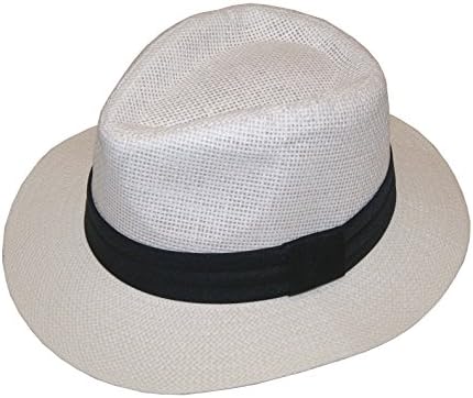 Lady's Fashion Summer Golf Sun Hat Panama Cap - Brand New (White, 57cm)
