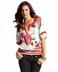 Colorburst Floral Bordered Silk Top main image
