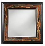 IMAGE OF Multicolor Reverse Painted Tile Wall Mirror
