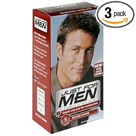 Just for Men Shampoo-In Hair Color, Medium Brown 35, 1 application, (Pack of 3)