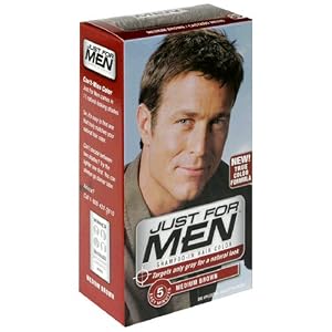 Just for Men Shampoo-In Hair Color, Medium Brown 35, 1 application, (Pack of 3)