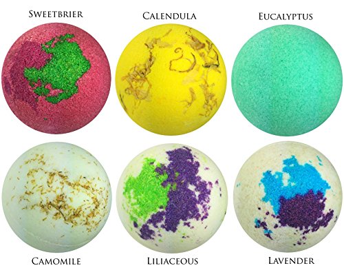 Premium bath bomb 6 pack - floral fragrances - extra la…