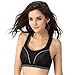 La Isla Women's High Impact Wire Free Non Padded Racerback Run Sports Bra