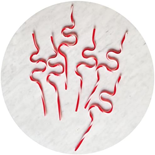Red and White Christmas Krazy Straws - 24 Count