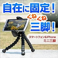 サンワダイレクト iPhone スマートフォン三脚 ブラック iphone4 IS03 REGZA Phone 対応[人気商品] 200-CAM013BK